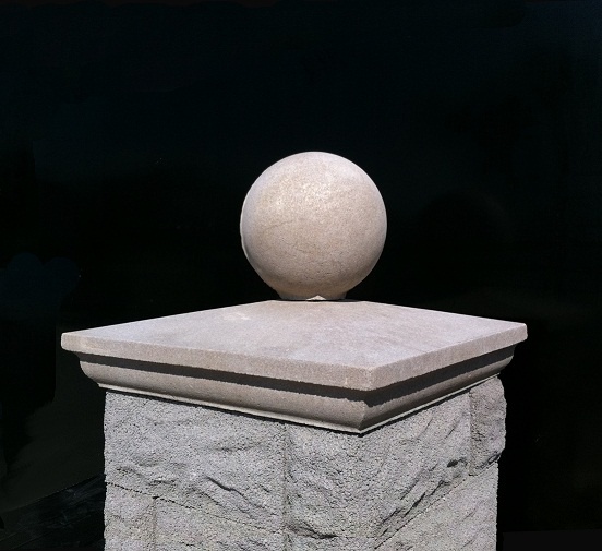 18" Decorative Base 4 Weathered with 9" Sphere